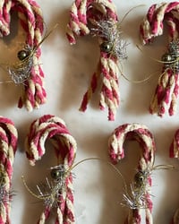 Image 1 of Vintage-Style Hand Dyed Candy Canes (set of 12) 