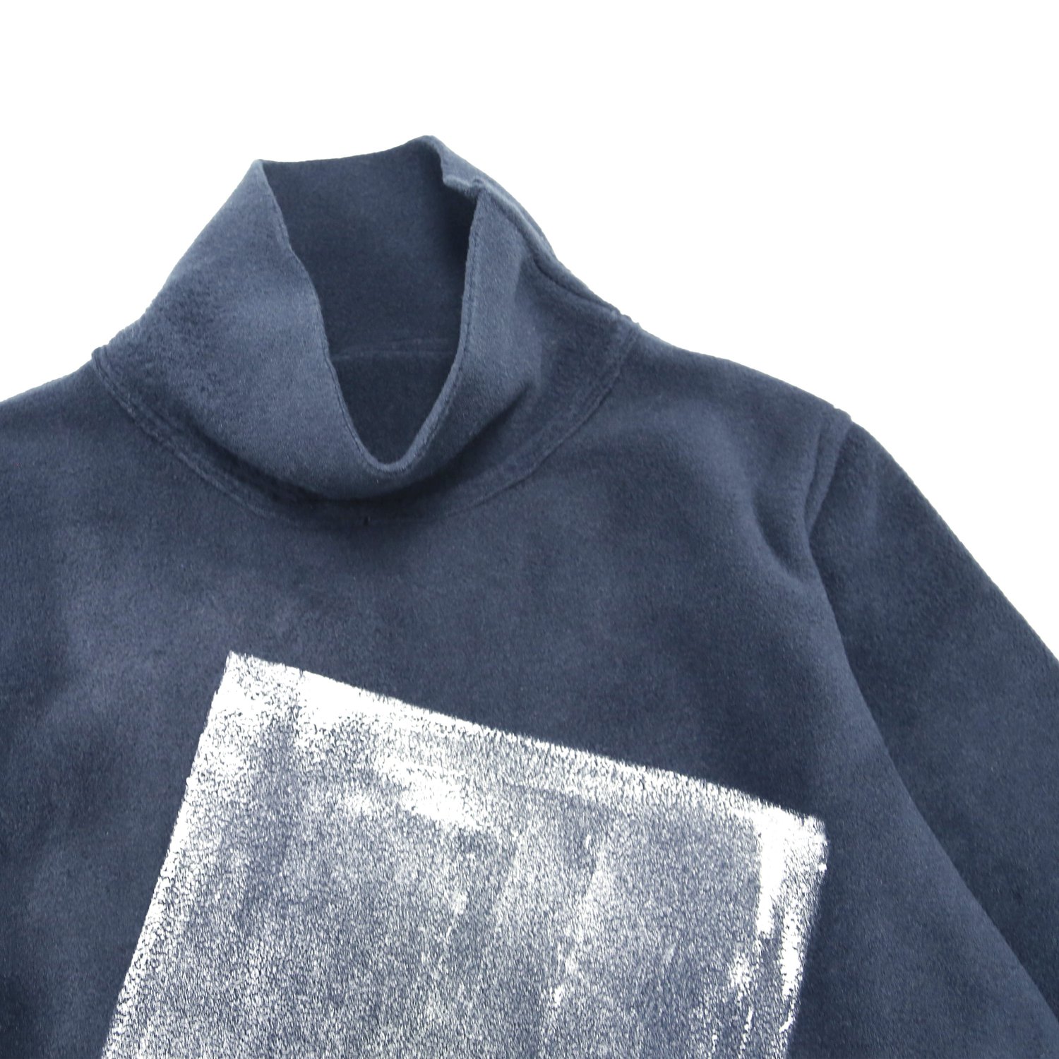 Image of HAND PAINTED ECO FLEECE SWEATER WITH SQUARE