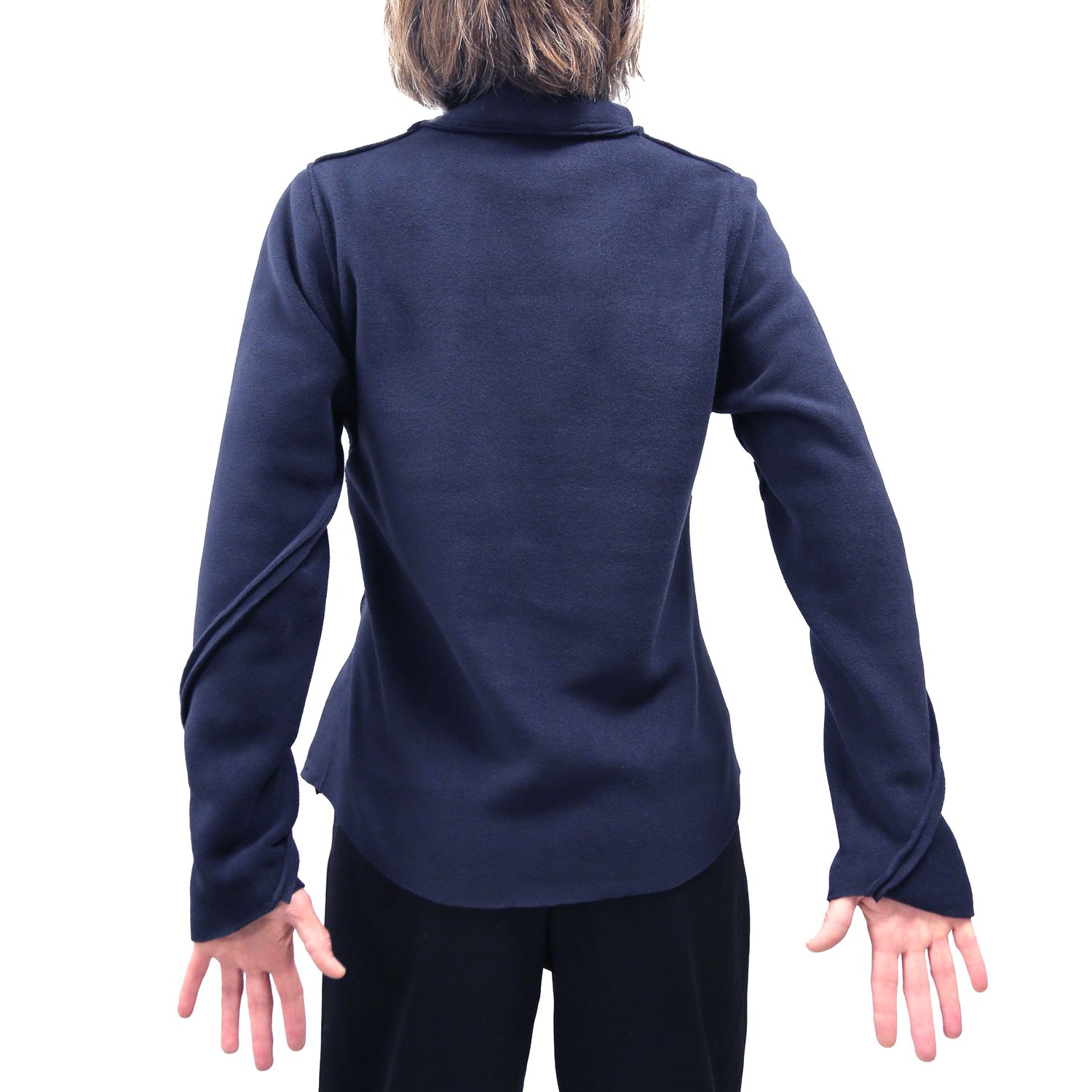 Image of HAND PAINTED ECO FLEECE SWEATER WITH SQUARE