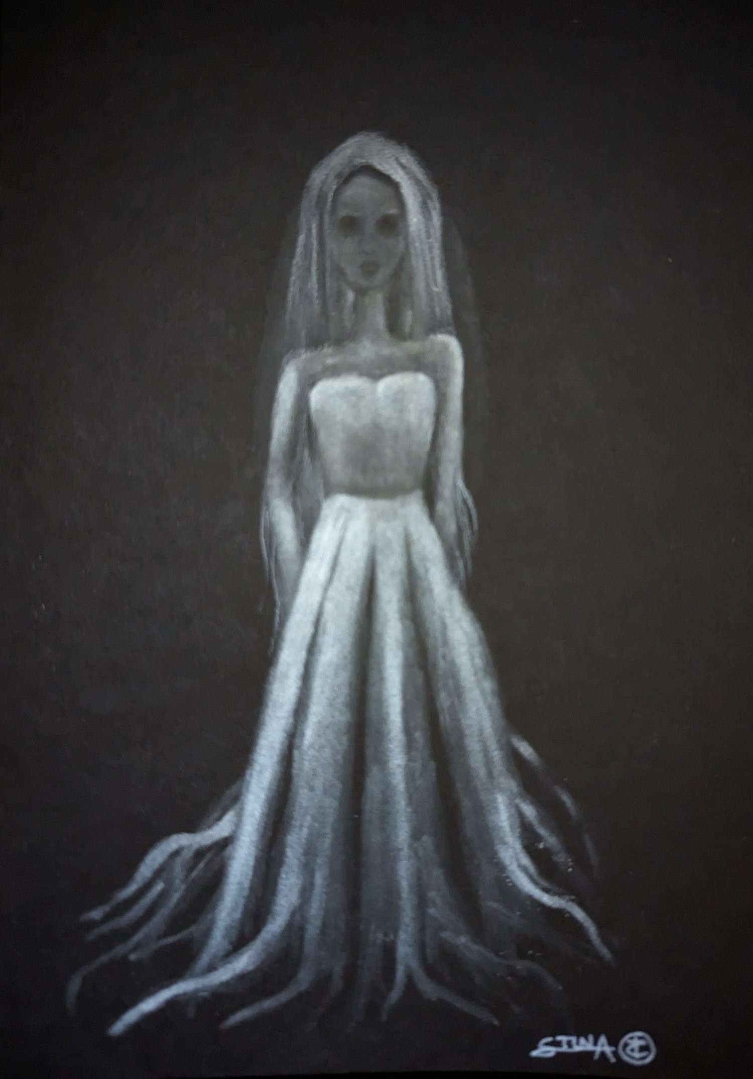 Lady In White ORIGINAL DRAWING