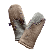 Image 2 of  2023 Edit Repurposed Wool Sweater Mittens {Sparkle Melt}