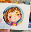 Marigold - round paper sticker