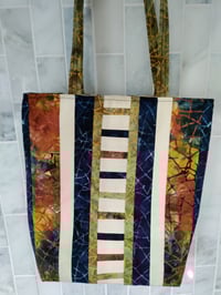 Image 1 of Stripes & Batik Tote