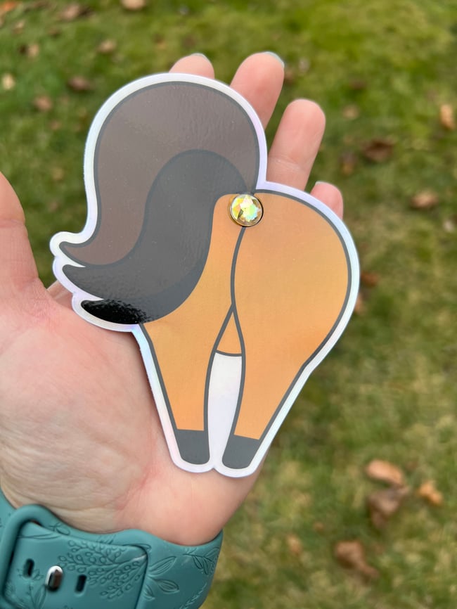 Horse Butthole Sticker - Holographic 3D