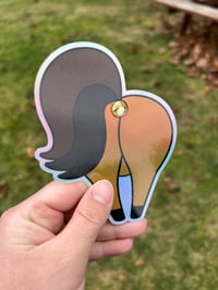Image 3 of Horse Butthole Sticker - Holographic 3D