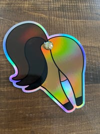 Image 1 of Horse Butthole Sticker - Holographic 3D
