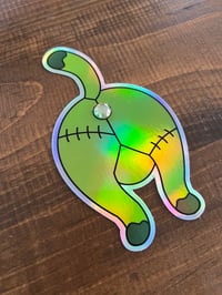 Image 1 of Frankenbooty Butthole Sticker - Holographic 3D