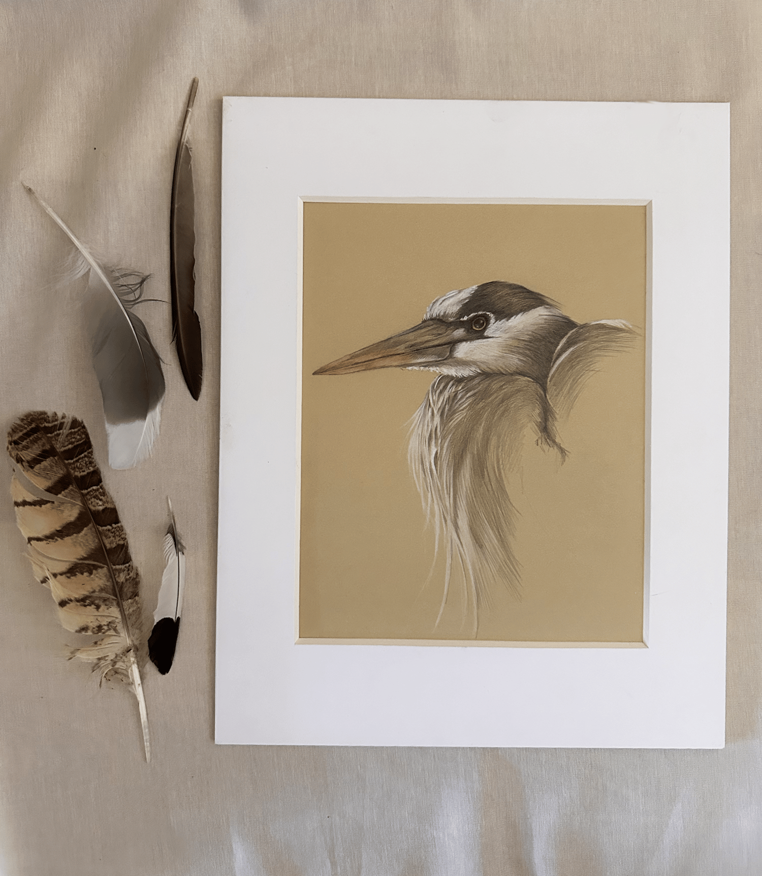 Image of Beauty Within (Great Blue Heron) ORIGINAL ART