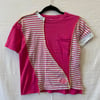 Collage Tee - Pink Stripes