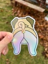 Pug Butthole Sticker - Holographic 3D