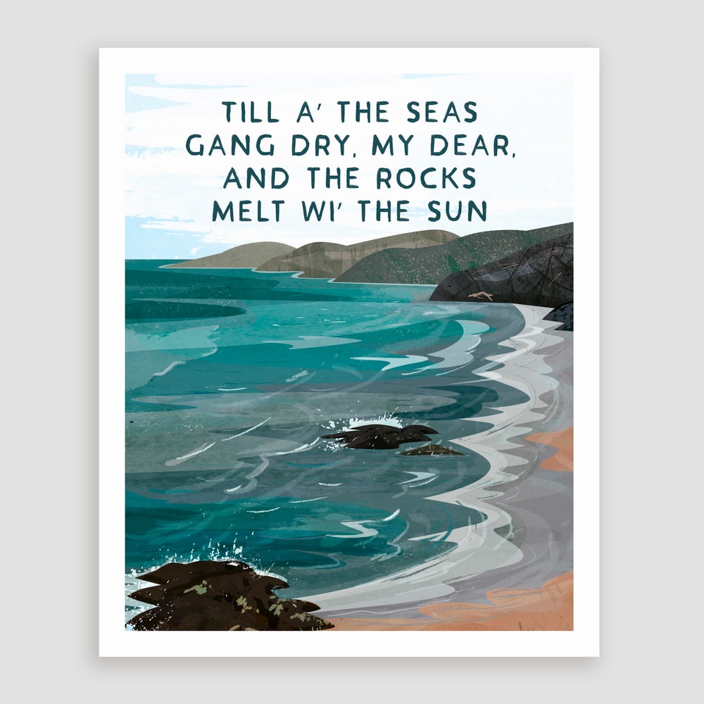 Image of 'Till a' the seas gang' beach <html> <br> </html> (Print)