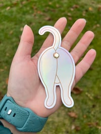 Image 3 of Sphynx Butthole Sticker - Holographic 3D