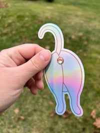 Image 4 of Sphynx Butthole Sticker - Holographic 3D
