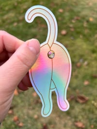 Image 1 of Sphynx Butthole Sticker - Holographic 3D