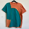 Collage Tee - Teal and Orange Curves