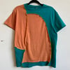 Collage Tee - Orange and Teal Curves