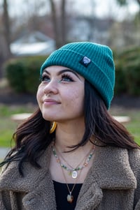 Image 4 of Jade Cable Beanie