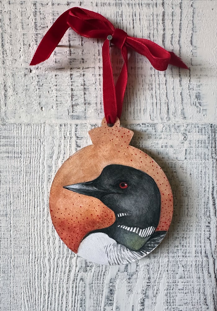 Image of Loon – Heirloom Christmas Ornament (HAND PAINTED)