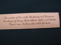 Image 2 of Leather Bookmark - 'The Wonder of the world'