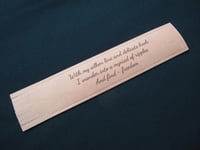 Image 1 of Leather Bookmark - 'With my silken line'
