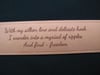 Leather Bookmark - 'With my silken line'