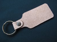 Image 2 of Leather Keyring - 'With my silken line'