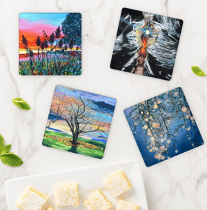 Image of Seasons Of Light Acrylic Coaster Set