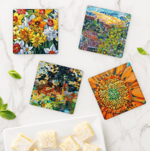 Image of Feeling Yellow Acrylic Coaster Set