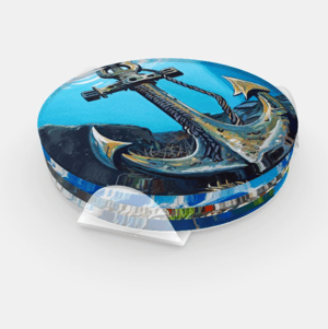 Image of Feeling Blue Acrylic Coaster Set
