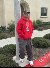 RED “ UP IN AIR” HOOD 