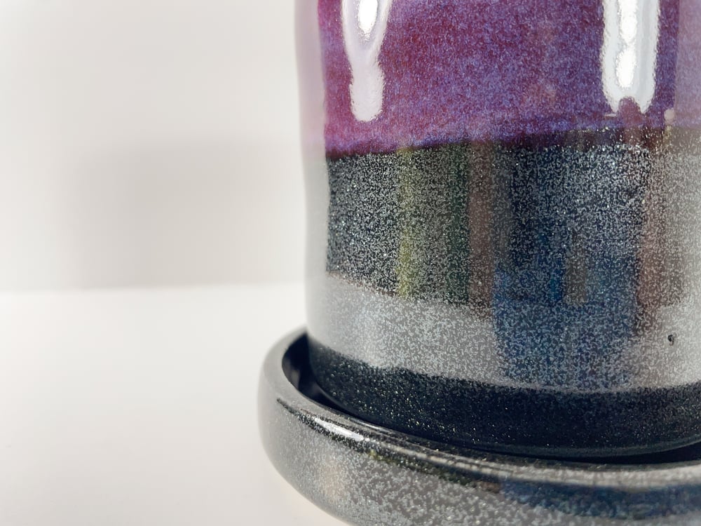 Image of Purple and Black Planter
