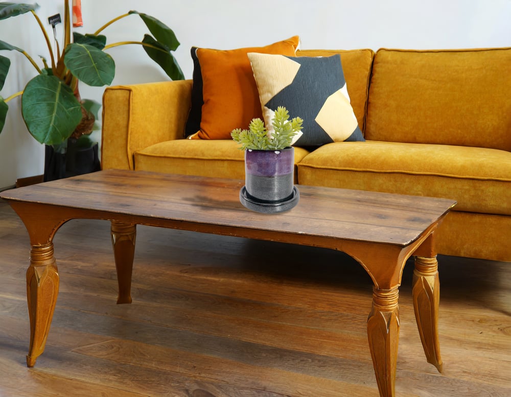 Image of Purple and Black Planter
