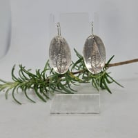 Image 1 of Fine Silver Leaf Earrings - (SJ016)