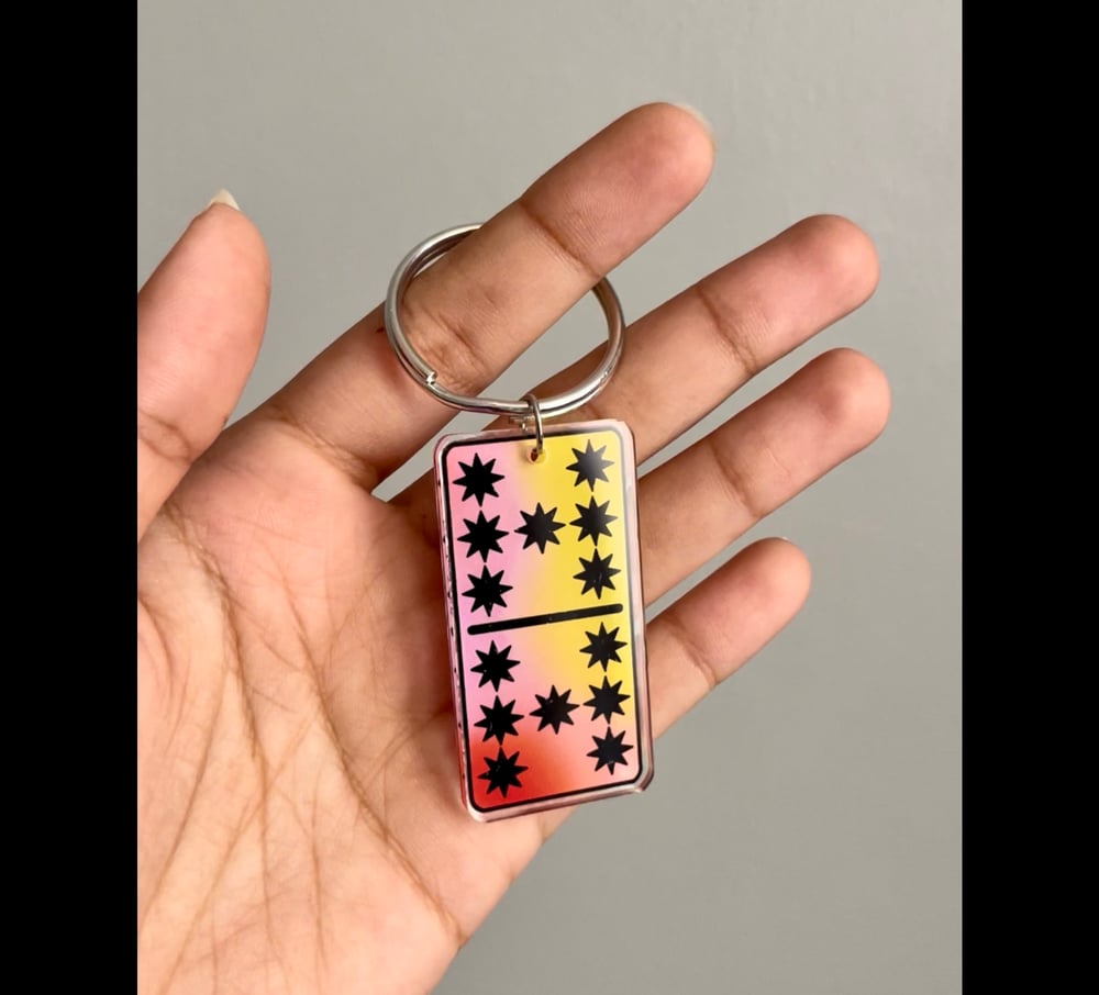 Image of Lucky Seven Domino Keychain
