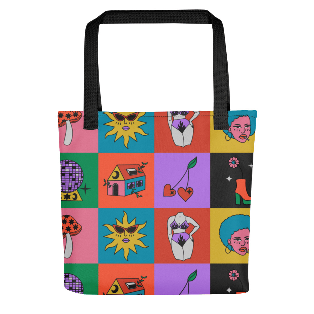 Image of Flash Party / Swirl Print tote bag