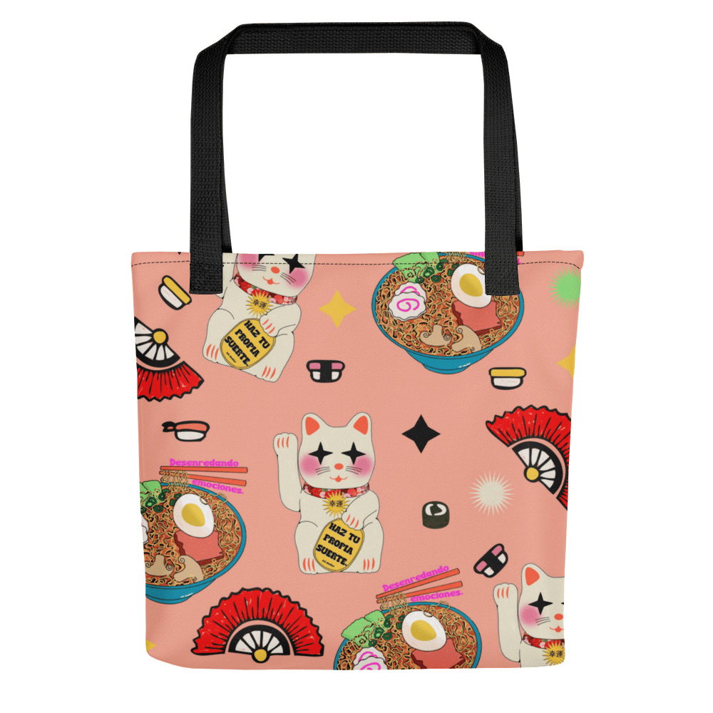 Image of Lucky Neko/ Ramen Print Tote Bag