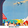 Aeropostale - La Côte Basque par Avion | La Fleche d'Argent |Vintage Travel Poster