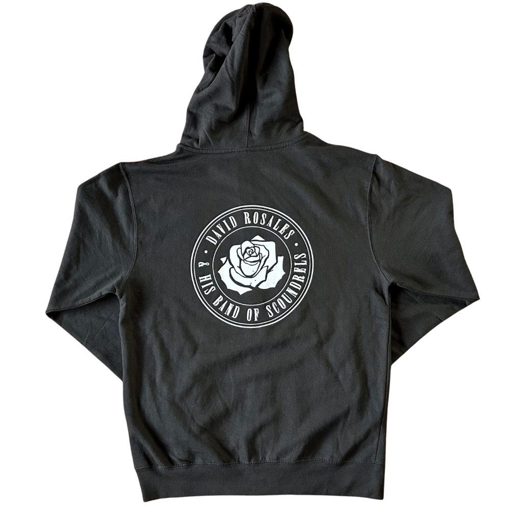 Image of "Circle Rose" BLACK Zip Hoodie