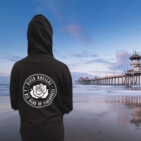 Image of "Circle Rose" BLACK Zip Hoodie