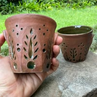 Image 1 of Carved terracotta cups 