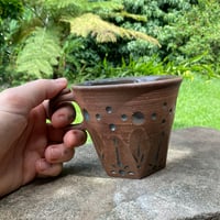Image 2 of Celadon glazed carved mug