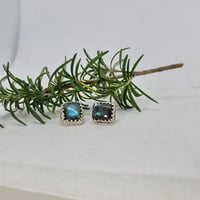 Image 1 of Sterling Silver Labradorite Studs - (SJ018)