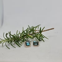 Image 2 of Sterling Silver Labradorite Studs - (SJ018)