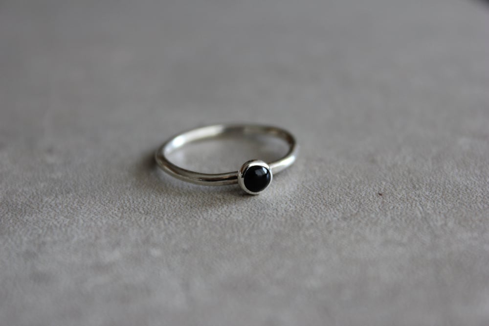 Image of  Small Black Onyx Ring size 5.5 