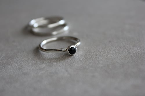 Image of  Small Black Onyx Ring size 5.5 