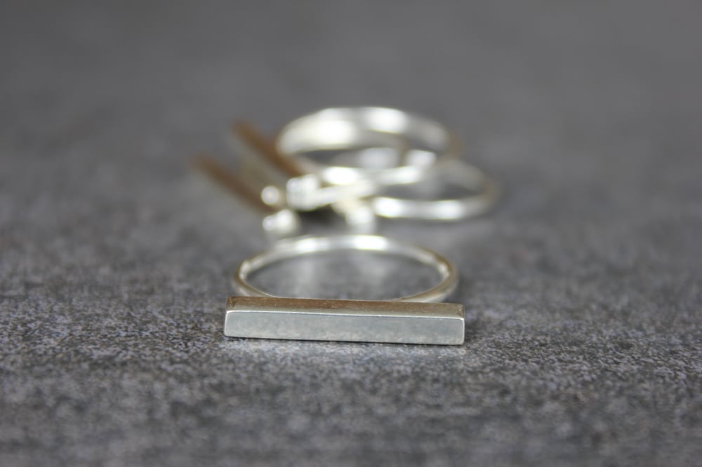 Image of Silver Bar Ring size 6.5 and 7,5