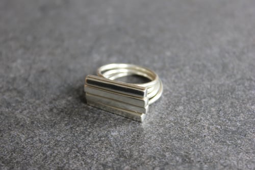 Image of Silver Bar Ring size 6.5 and 7,5