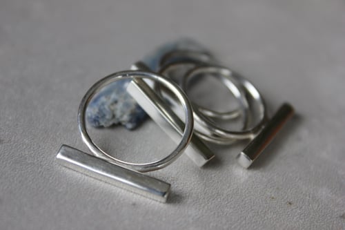 Image of Silver Bar Ring size 6.5 and 7,5