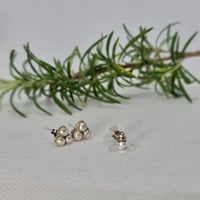 Image 1 of Sterling Silver 3 Spheres Studs - (SJ022)