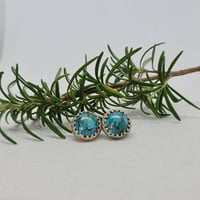 Image 1 of Sterling Silver  Turquoise Studs - (SJ023)